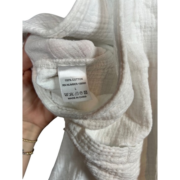 NWOT Pink Lily Retro One Piece Bathing Suit & Gauzy Overall Cover-Up, Size Large - Picture 11 of 11